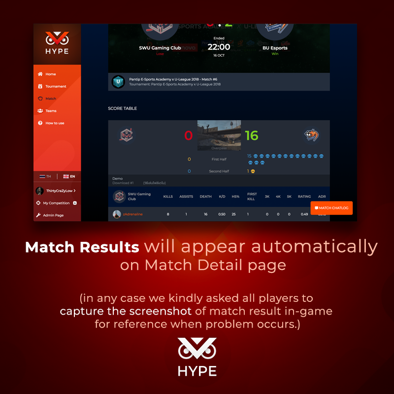 Players will check-in