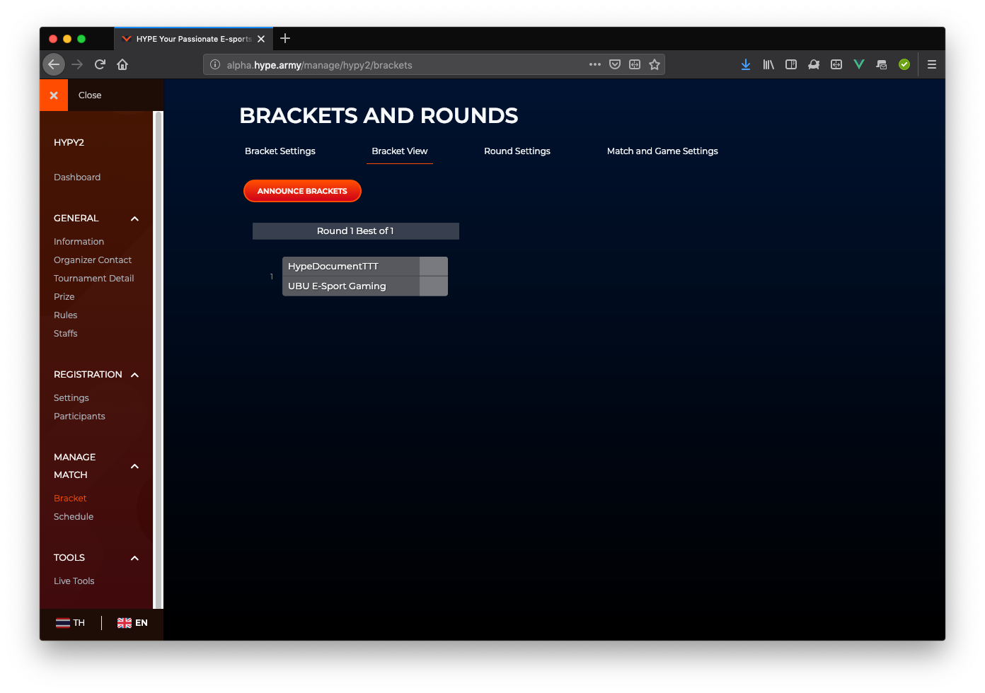 Choosing tournament format